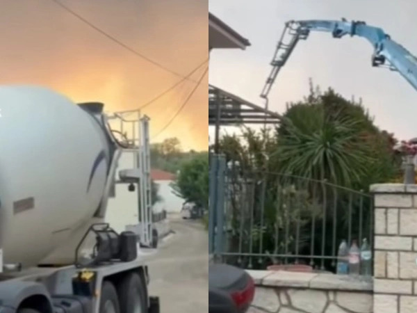 Στο Θεριανό Αχαΐας εφάρμοσαν την πατέντα της Τουρκίας με την μπετονιέρα για τις φωτιές (vid)